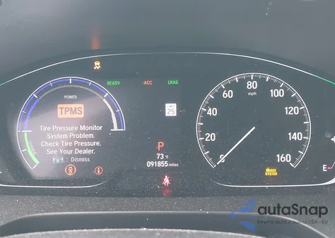 2021 Honda Insight Ex z USA, uszkodzony, nr VIN 19XZE4F52ME004745